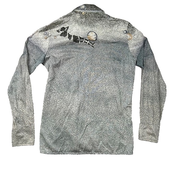 Vintage Geno Shirt Mens L (fits s) Gene Ostro Disco Abstract 1970s Psychadelic - Picture 2 of 9